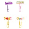 Agrafe Metalice Glow in the Dark, Multicolor, 5.5cm, Set 4 Bucăți, Mesaje Fluorescente, Oem