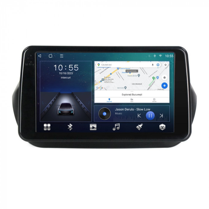 Navigatie dedicata cu Android Fiat Qubo 2008 - 2019, 2GB RAM, Radio GPS Dual