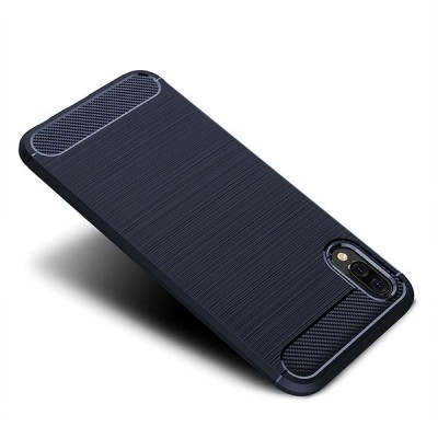 Husa HUAWEI P20 - Luxury Carbon TSS, Bleumarin foto