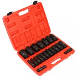 Set trusa chei tubulare impact lungi &frac12; 20 piese 10-38mm intarite, pistol impact (M58258)