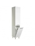 Dulap baie tip coloana GN0161, Pal Melaminat, 3 rafturi, cos rufe, alb