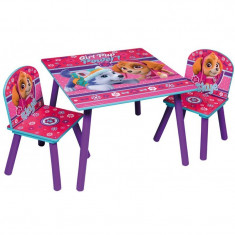 Set masuta si 2 scaunele Pink Paw Patrol foto