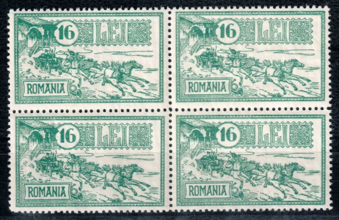 Romania 1932, LP 103, 30 de ani de la inaugurarea Palatului PTT, bloc de 4, MNH LUX!