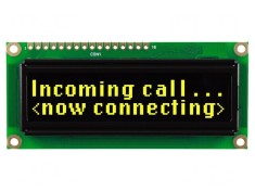 Display OLED Alfanumeric 16x2 Galben 80x36x10mm 16 PIN-uri