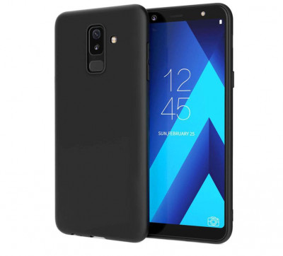 Husa Telefon Silicon Samsung Galaxy A6+ 2018 a605 J8 J810 Matte Black foto