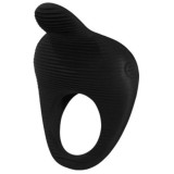 For Him-Thimble Inel Vibrator Negru-Silicon