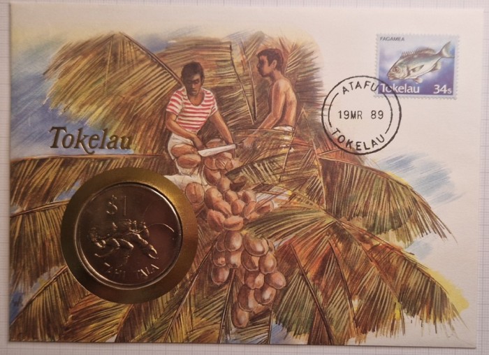 FDC, Tokelau 1 Tala - Elizabeth II 1980, KM#3, excelenta,