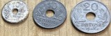 MNDSTR3 (LOT 3 ) FRANTA ANII 1940-1945 ZINC 10 SI 20 CENTIMES