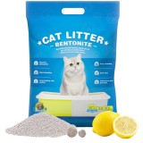 Cumpara ieftin Asternut Igienic pentru Pisici, Rozatoare, Aroma de Lamaie, Reduce Mirosurile, Bentonita, 3.8 L