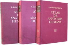 ATLAS DE ANATOMIA HUMANA (TEXT IN LIMBA SPANIOLA) 3 VOLUME - R.D. SINELNIKOV