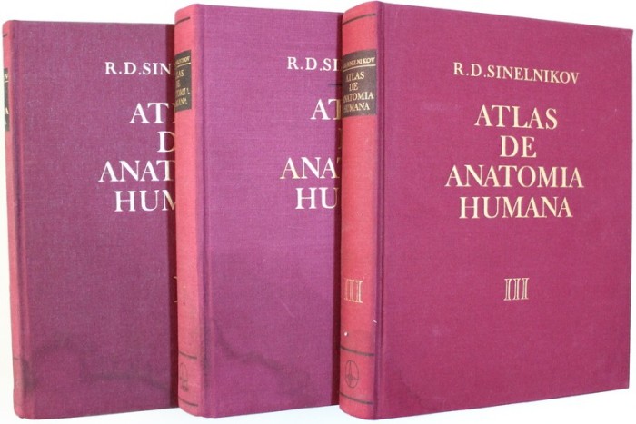 ATLAS DE ANATOMIA HUMANA (TEXT IN LIMBA SPANIOLA) 3 VOLUME - R.D. SINELNIKOV