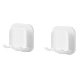 Set 2 suporturi pentru periute de dinti Yemiany, 5.2 x 5.2 cm, plastic, alb