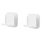 Set 2 suporturi pentru periute de dinti Yemiany, 5.2 x 5.2 cm, plastic, alb