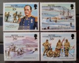 Teritoriul antarctic britanic 1987 Nave cu p&acirc;nze, R.F Scott explorator polar,Polul Sud ,nave, corabie , serie 4v neștampilată