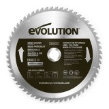 Disc pentru fierastrau circular, taiere lemn Evolution FW255TCT-60, O255x25.4 mm, 60 dinti