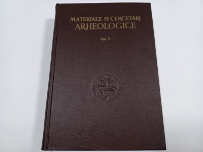 MATERIALE SI CERCETARI ARHEOLOGICE, VOL. V, 1959, TIRAJ MIC, 1600 EXEMPLARE foto