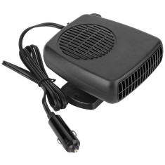 Aeroterma auto cu aer cald/rece Salestore.ro&reg;, alimentare 12V CC, de la priza masinii, functionalitate duala pentru sezonul rece si cel cald, Negru