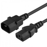 Cablu prelungitor alimentare IEC C13 la C14 10m Negru, kps10