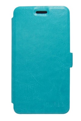 Husa tip carte cu stand turquoise (cu decupaj casca) pentru Vodafone Smart 4 Turbo 889/890N foto
