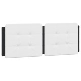 Cumpara ieftin Perna pentru tablie pat, Zadar, alb si negru, 140cm, piele artificiala