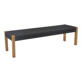 Cumpara ieftin Bancuta de gradina Uma Boho Pako World Negru 150x45x40 cm