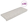 VidaXL Covorașe scară autoadezive aspect sisal 30 buc Platina 3365882