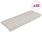 vidaXL Covorașe scară autoadezive aspect sisal 30 buc Platina 3365882