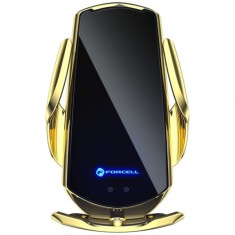 Incarcator Auto Wireless Forcell HS1 IR, 15W, 1.67A, Auriu