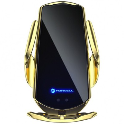 Incarcator Auto Wireless Forcell HS1 IR, 15W, 1.67A, Auriu foto