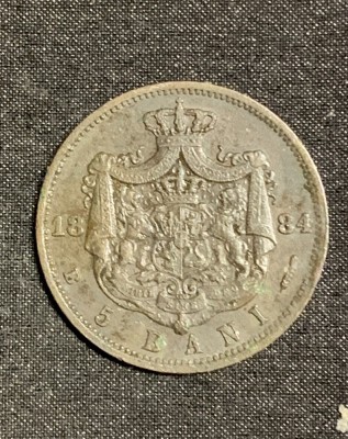 Moneda 5 bani 1884 foto