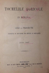 TOCMELILE AGRICOLE IN ROMANIA, LEGI SI PROIECTE INSOTITE DE EXPUNERI DE MOTIVE SI RAPOARTE, 1859-1907 foto