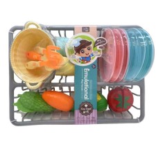Set bucatarie de jucarie vase cu uscator