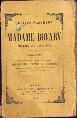 HST C3870N Madame Bovary par Gustave Flaubert 1926 edition definitive foto