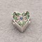 Talisman din argint Green &amp; Blue Heart CHA1095