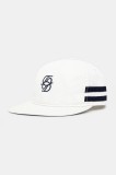 Dr&ocirc;le de Monsieur șapcă de baseball din bumbac La Casquette D Miroir culoarea alb, cu imprimeu, G-CP169-CO138-WT
