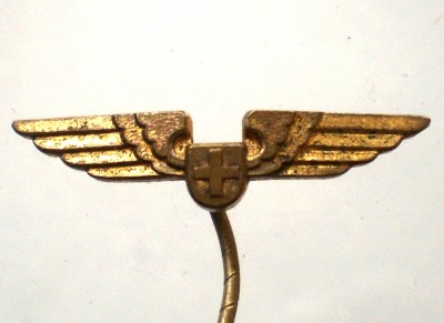 II.068 INSIGNA STICKPIN ELVETIA AVIATIE PILOT foto