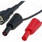 Cablu de măsurare AXIOMET 3A BNC mufă, mufă banană 4mm x2, Lungime 1,2m