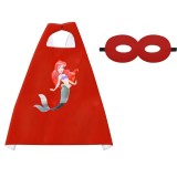 Set 2 piese pelerina si ochelari pentru costum carnaval Miotlsy, 70 x 70 cm, satin, multicolor