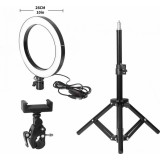 Lampa profesionala Ring Light, suport telefon, telecomanda, trepied 210 cm