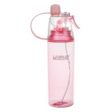 Sticlă Apă Sport, Liveup, Pulverizator, Culoare Roz, Capacitate 600ml, Oem