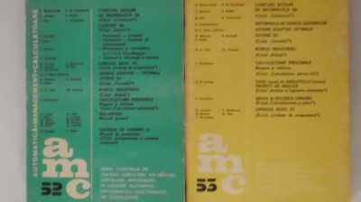 AMC 52-53 - Automatica. Management. Calculatoare foto