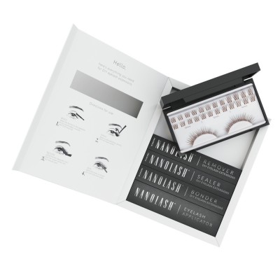 Kit complet pentru aplicarea gene false maro &amp;icirc;n cluster acasă Nanolash INNOCENT foto
