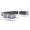 Set mobilier de gradina cu perne, 9 piese, lemn masiv de pin