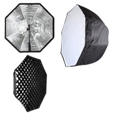 Softbox tip umbrela 80cm si grid foto