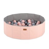 Cumpara ieftin Set piscina de bile pliabila si bile Katlanir Havuz Roz 80x80x26 cm