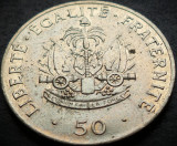 Cumpara ieftin Moneda exotica 50 CENTIMES - HAITI, anul 1991 * cod 3703 F, America Centrala si de Sud