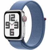 Cumpara ieftin Apple Watch SE2 2023, GPS, Cellular, 40 mm, Silver Aluminium Case, Winter Blue Sport Loop