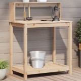 Cumpara ieftin Masă de plantare cu rafturi, 82,5x50x109,5 cm, lemn masiv pin