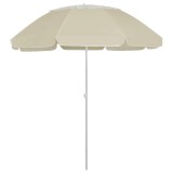 Umbrelă de soare de plajă, galben nisipiu, 300 cm