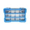 Cutie depozitare albastra din plastic modulara, 12 sertare 158x266x170mm Breckner Germany